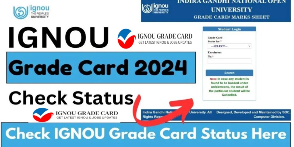 IGNOU Grade Card 2024 Check Grade Card Status Here Direct Links