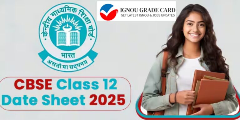 CBSE Class 12th Date Sheet 2025